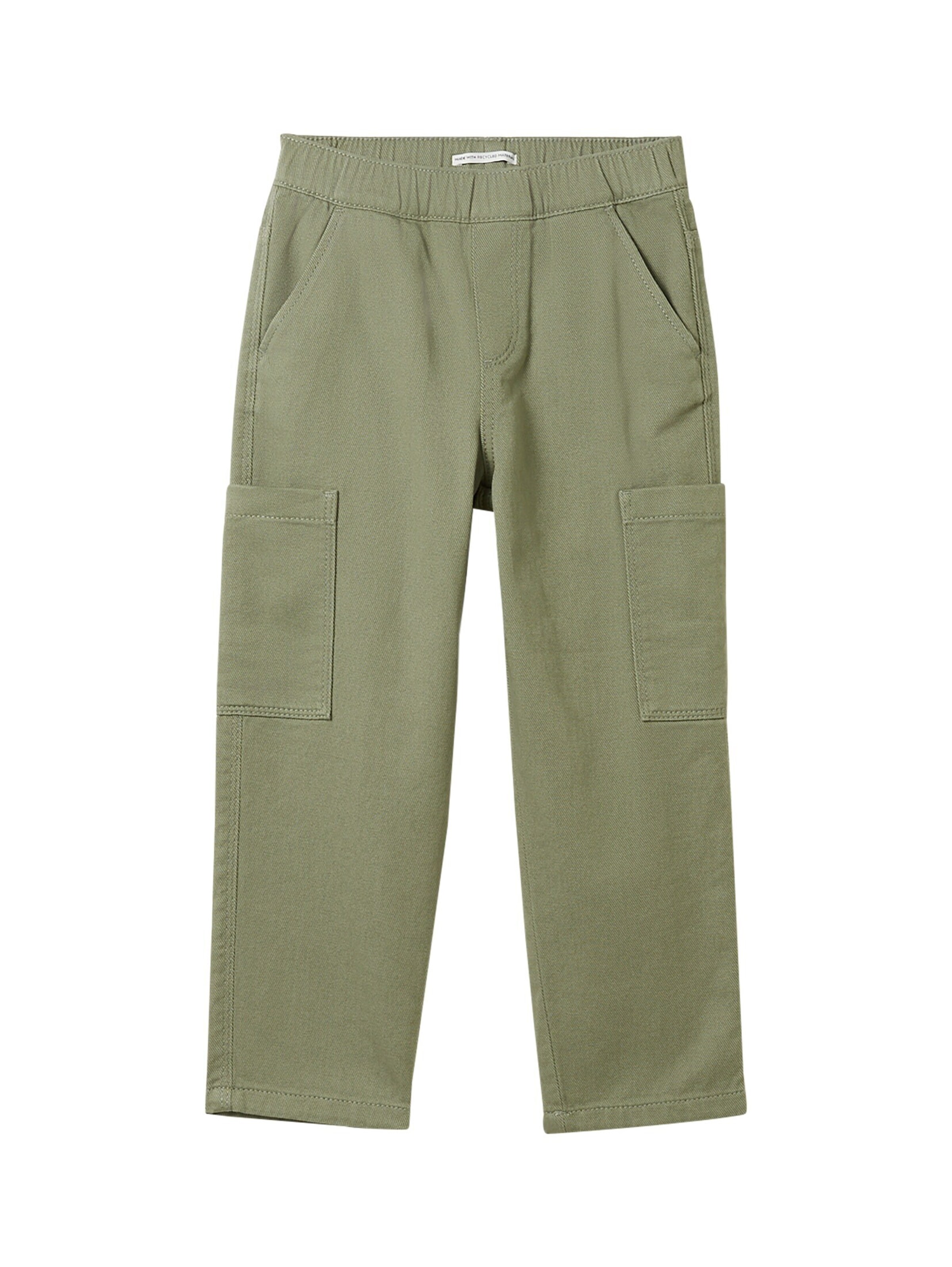Loosefit Pantalon TOM TAILOR en vert : devant