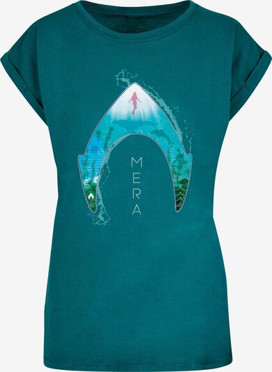ABSOLUTE CULT T-shirt 'Aquaman - Mera Ocean' en aqua / vert / pétrole / blanc, Vue avec produit