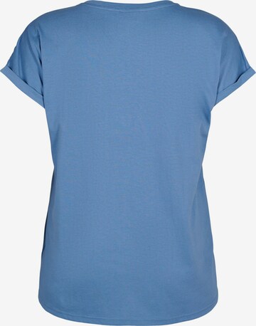 Zizzi Shirt 'KATJA' in Blauw