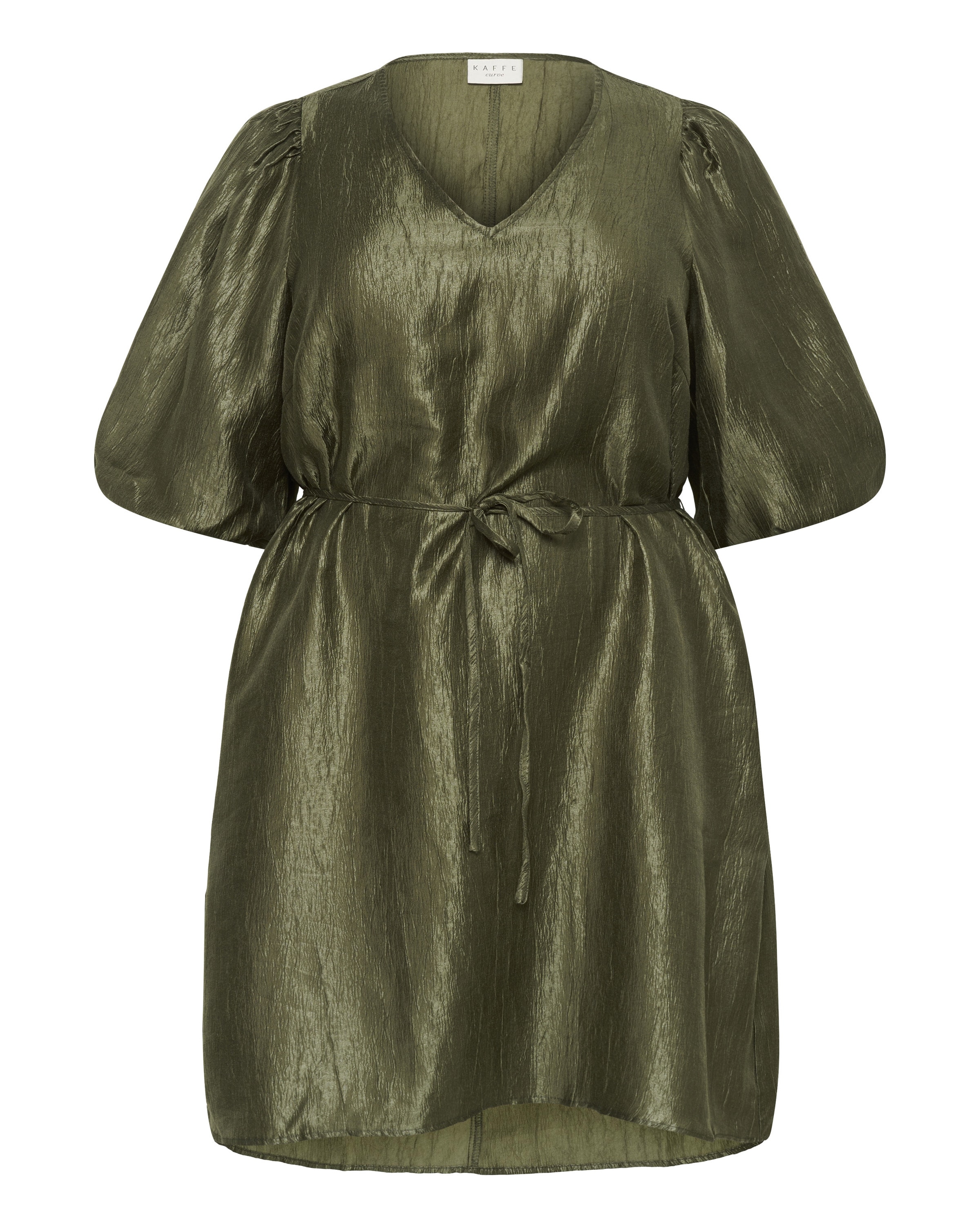 KAFFE CURVE Klänning 'KCRizza' i grön: framsida