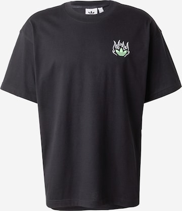 ADIDAS ORIGINALS Paita 'Streetdrawing T' värissä musta: etupuoli
