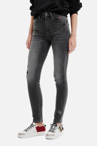 Coupe slim Jean Desigual en noir : devant