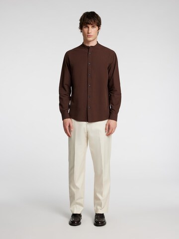 SELECTED HOMME Regular fit Overhemd in Bruin