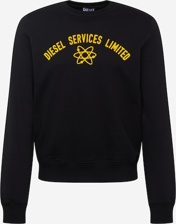 DIESEL Sweatshirt 'GINN' in Black: front