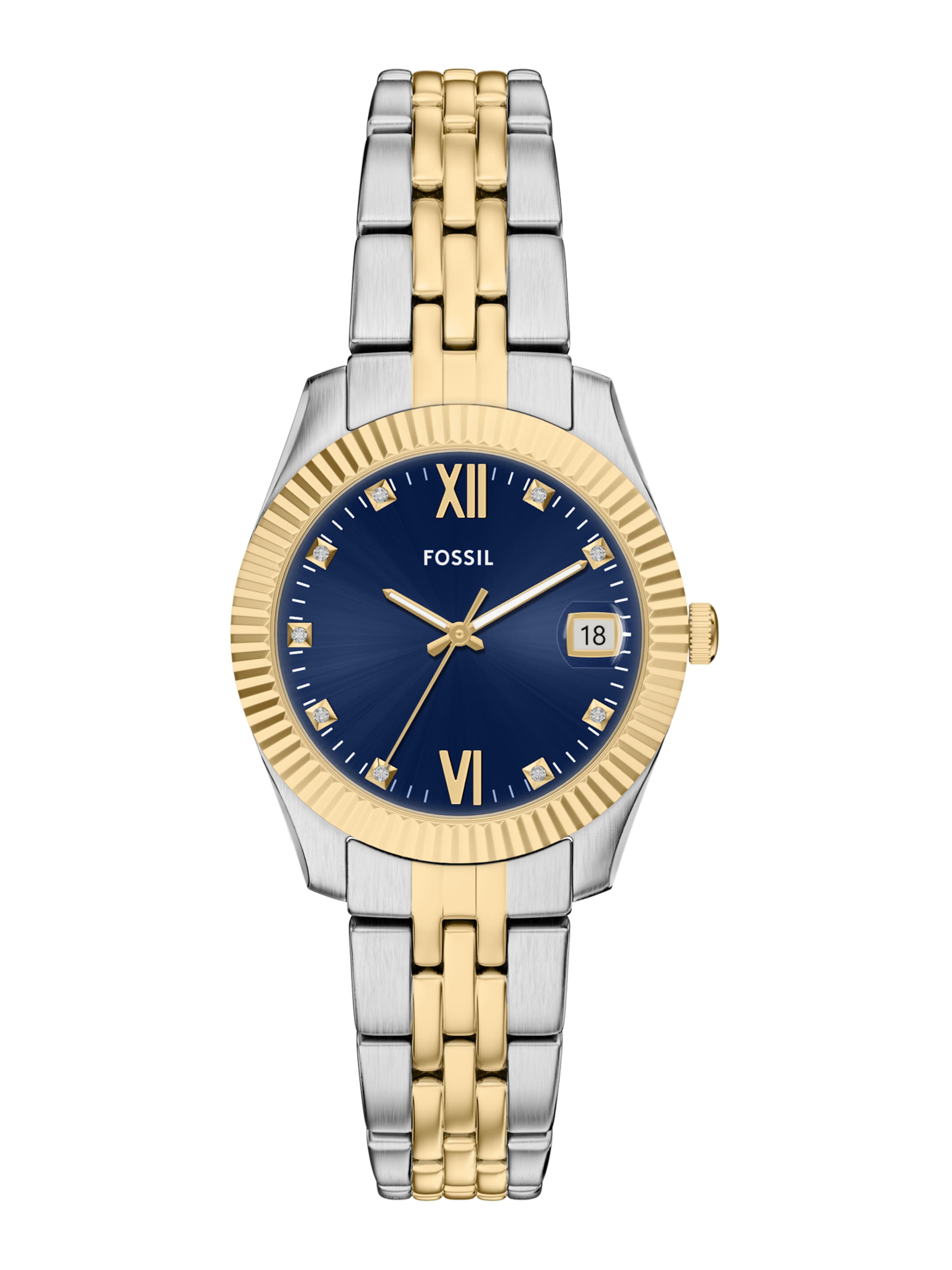 auksinė FOSSIL Analoginis (įprasto dizaino) laikrodis 'SCARLETTE': priekis