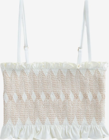 balta Next Bandeau Bikinio viršutinė dalis: priekis