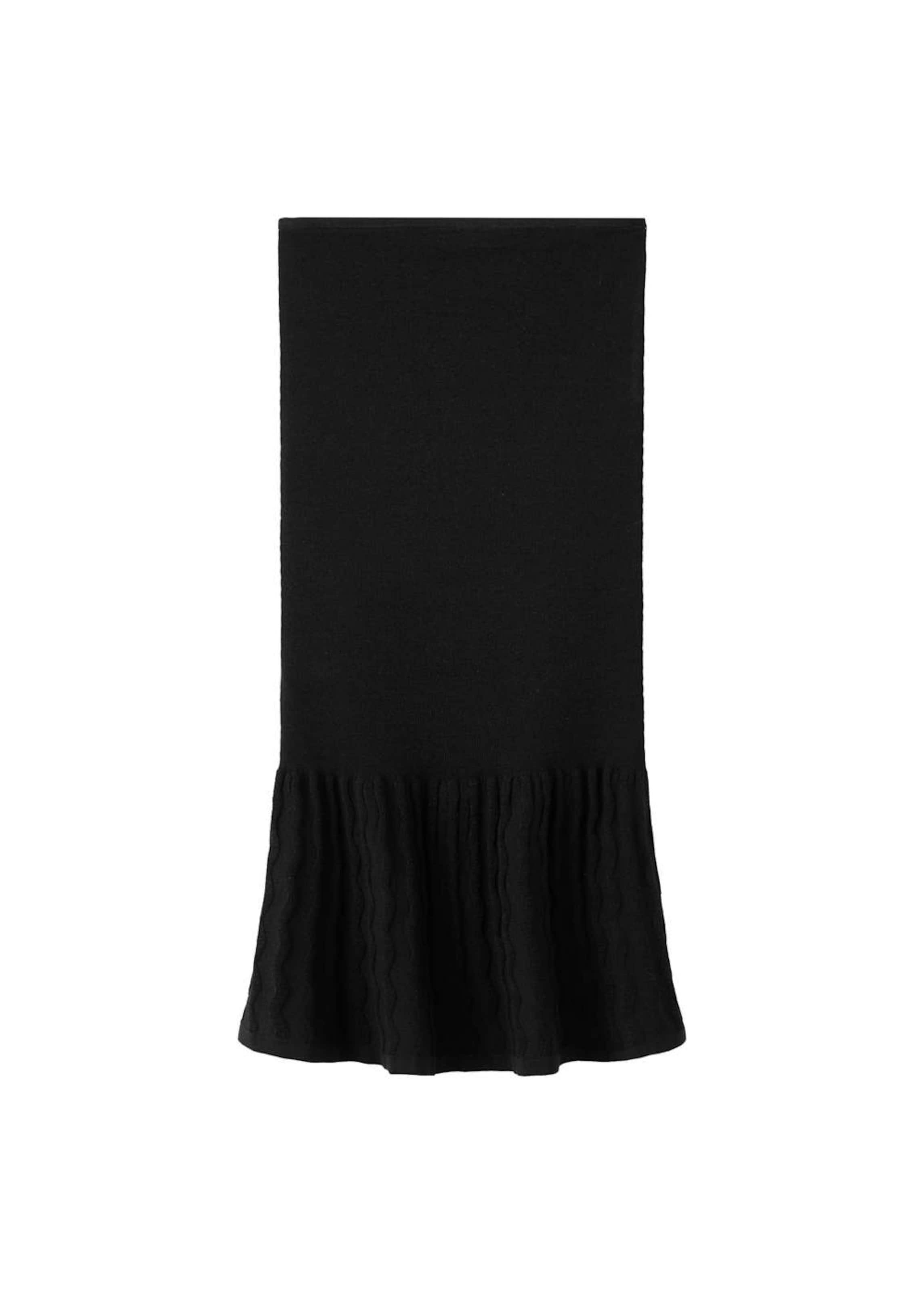 MANGO TEEN Knitted dress 'Banana' in Black: front