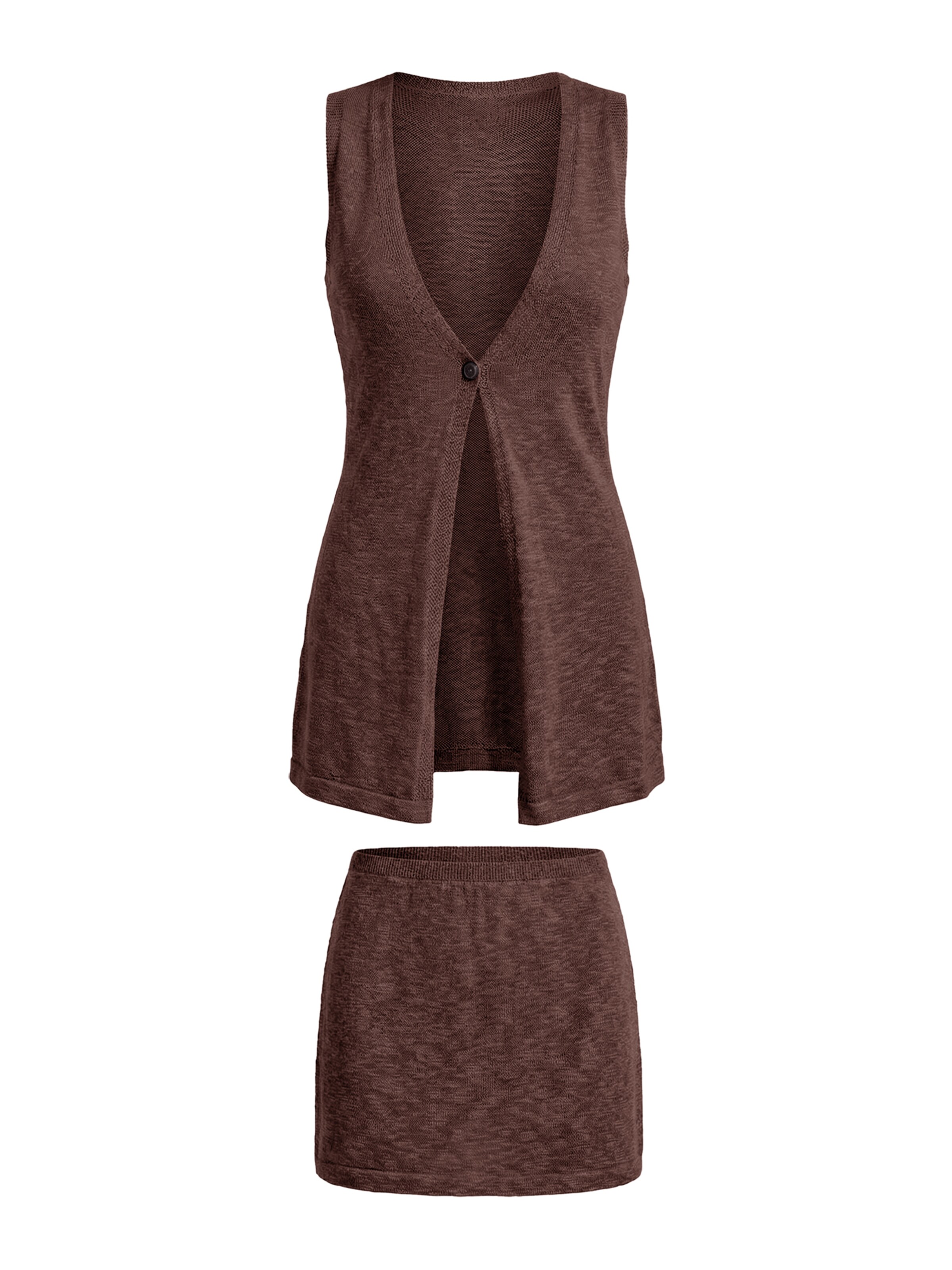 Imily Bela Kostim | rjava barva: sprednja stran