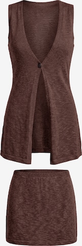 Imily Bela Kostim | rjava barva: sprednja stran