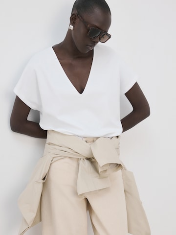 MANGO - Camiseta 'SEVIPI' en blanco: frente