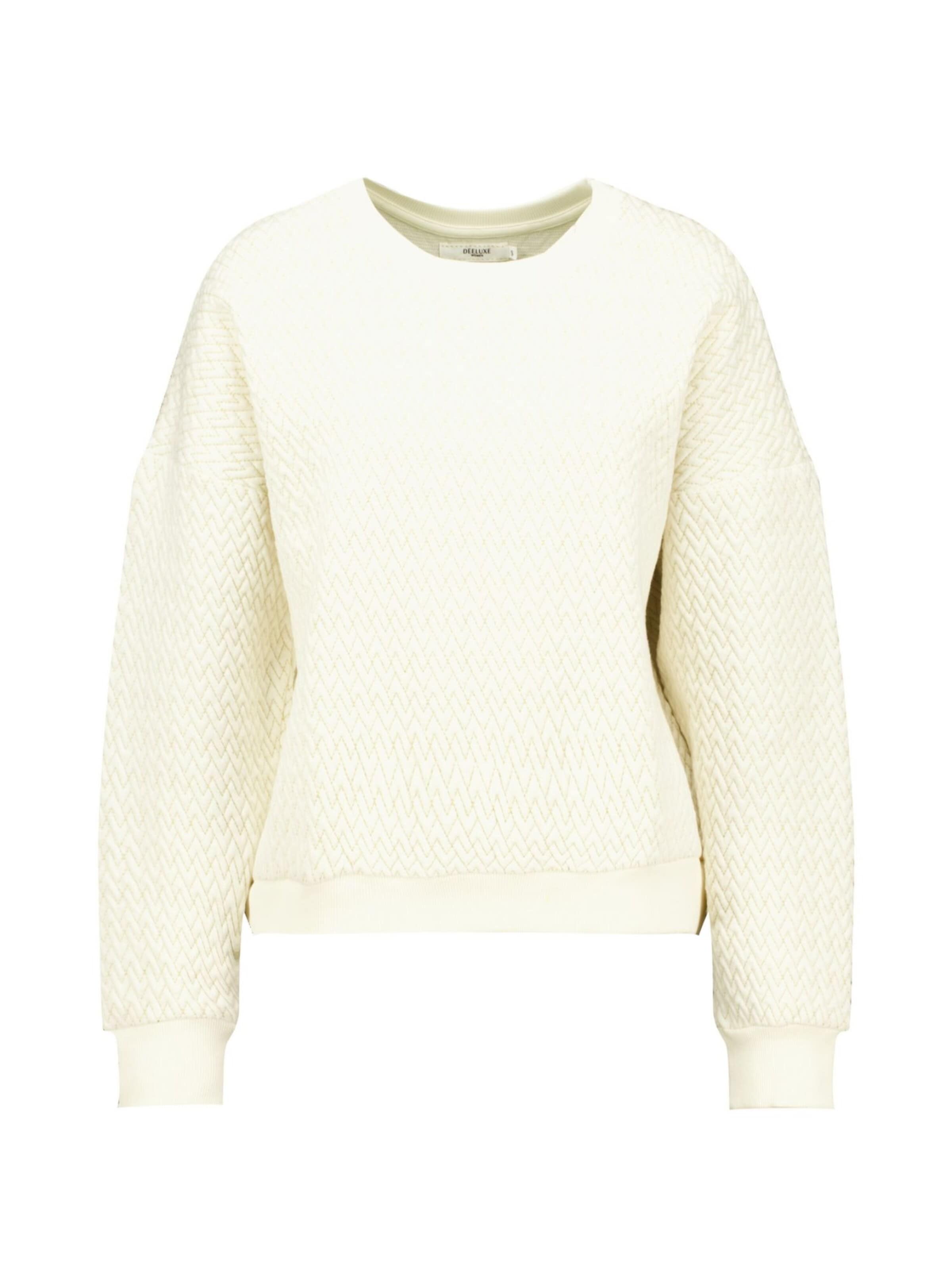 Sweat-shirt Deeluxe en blanc : devant