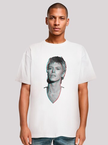 T-Shirt 'TV Times Pop Star David Bowie Portrait 1977' F4NT4STIC en blanc : devant
