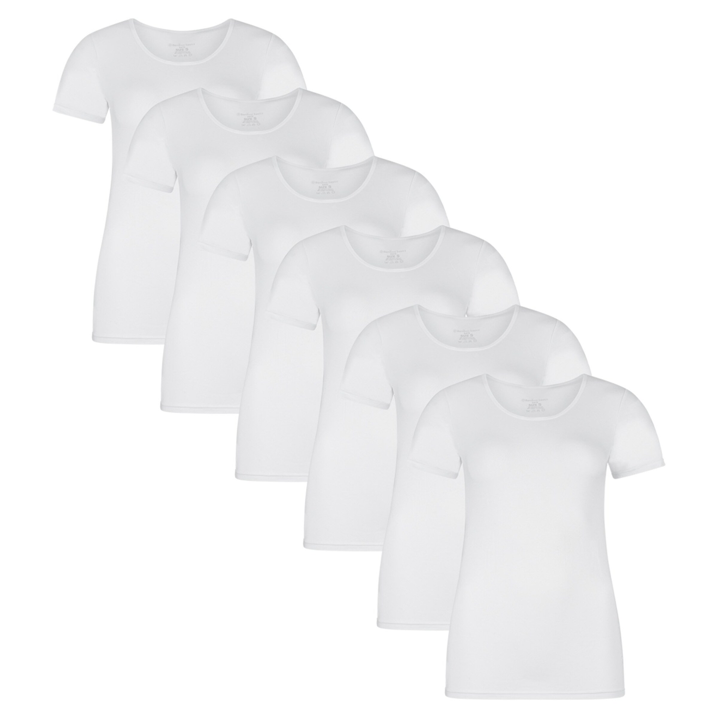 Maillot de corps Bamboo basics en blanc : devant
