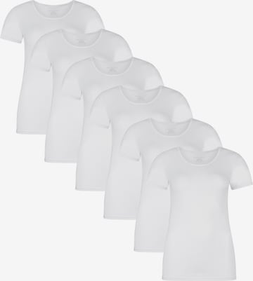 Maillot de corps Bamboo basics en blanc : devant