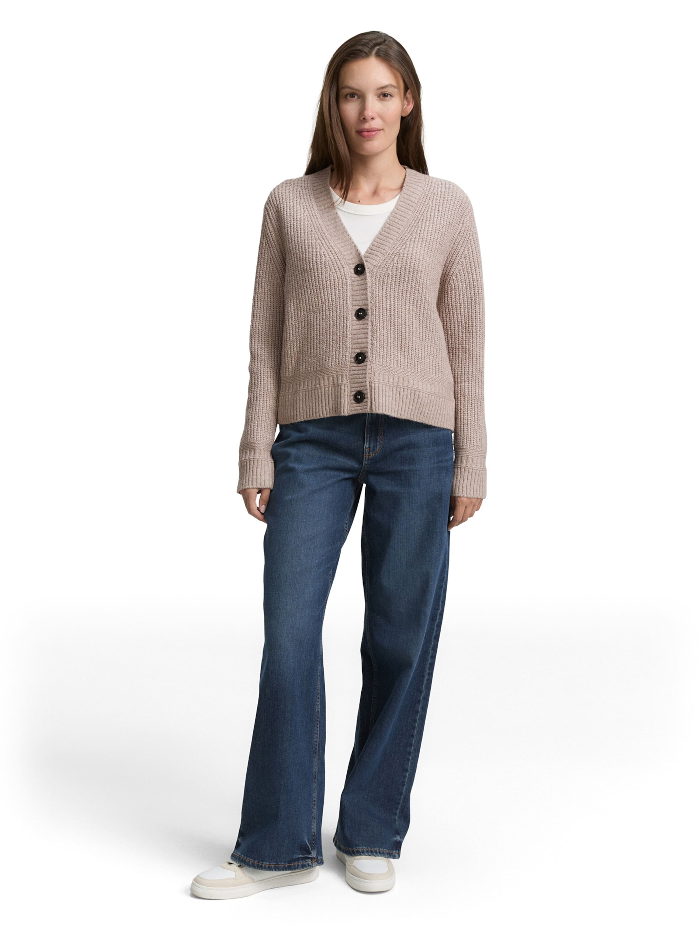 pelēks TOM TAILOR Adīta jaka