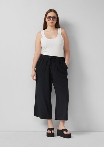 Wide Leg Pantalon QS en noir