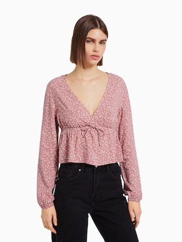 Bershka Blouse in Pink: front