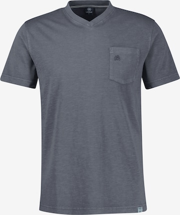 LERROS T-Shirt mit sportlichem V-Ausschnitt aus reiner Baumwolle in Grau: Vorderseite
