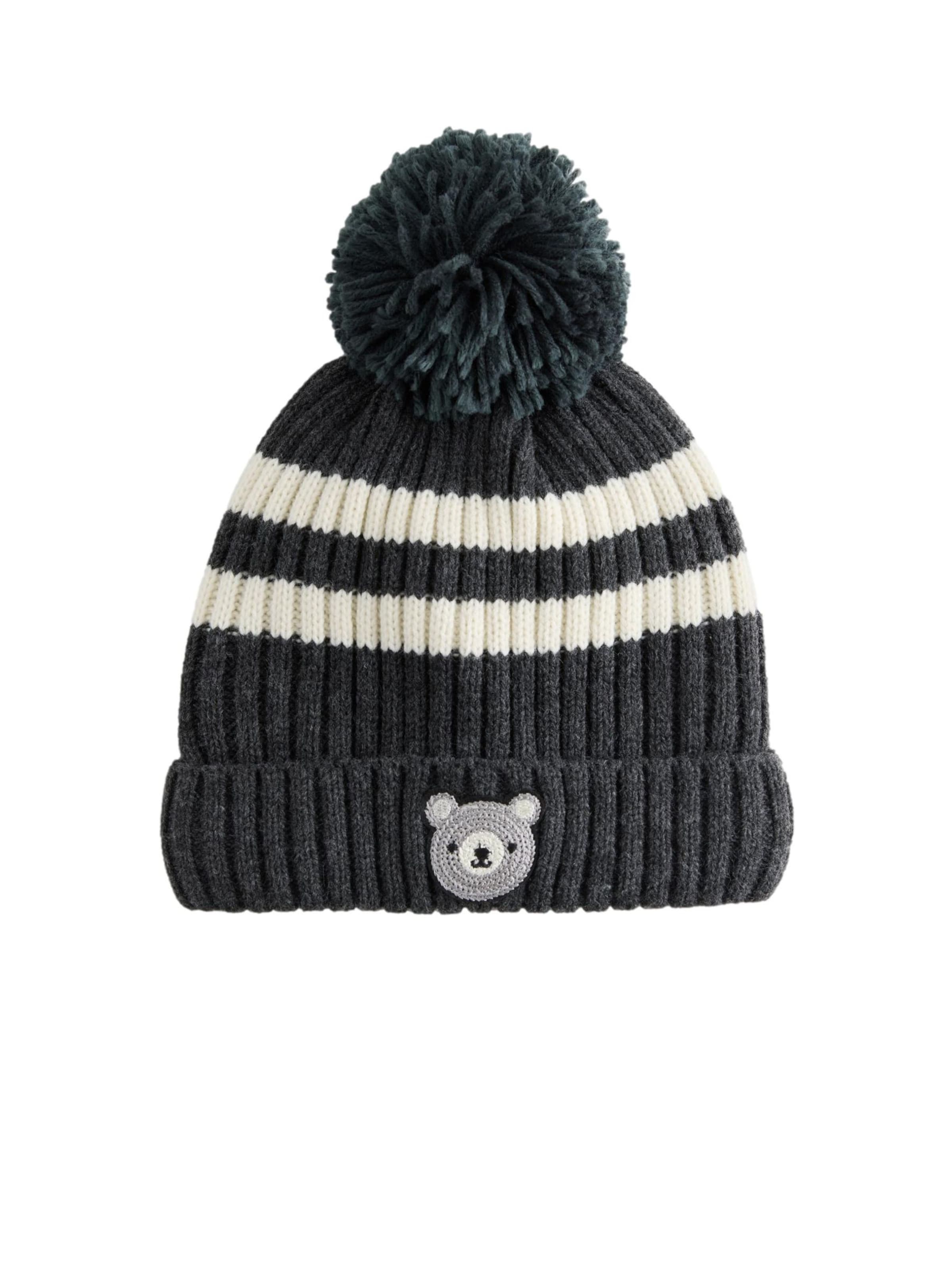 Next Beanie 'Bär' in Black: front