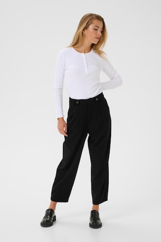 Loosefit Pantalon à pince 'Merle' Kaffe en noir
