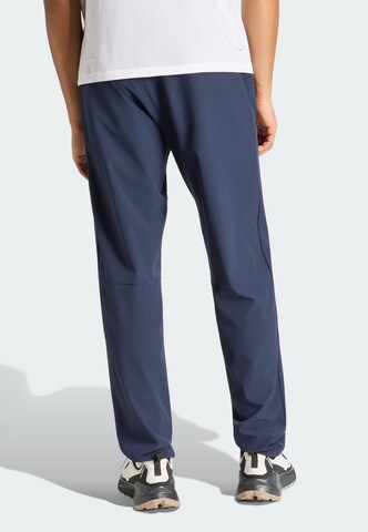 ADIDAS TERREX Úzky strih Outdoorové nohavice 'Essentials' - Modrá