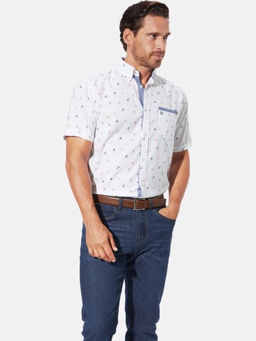 BABISTA Regular fit Button Up Shirt 'Alarin' in White: front