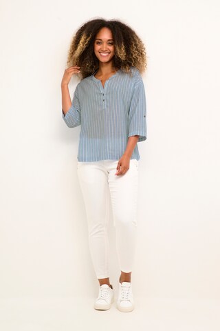 Cream Blouse 'Anja' in Blauw