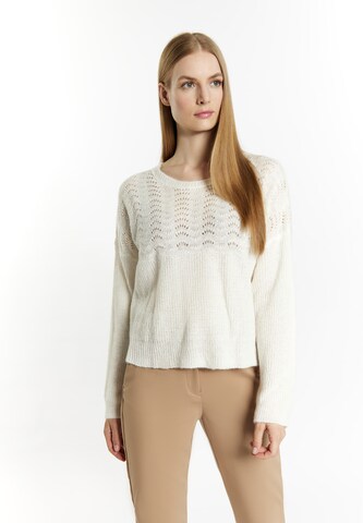 Pull-over DreiMaster Klassik en blanc : devant