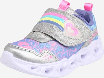 Sneaker 'HEART LIGHTS LOVIE DOVIE' de la SKECHERS pe argintiu: față