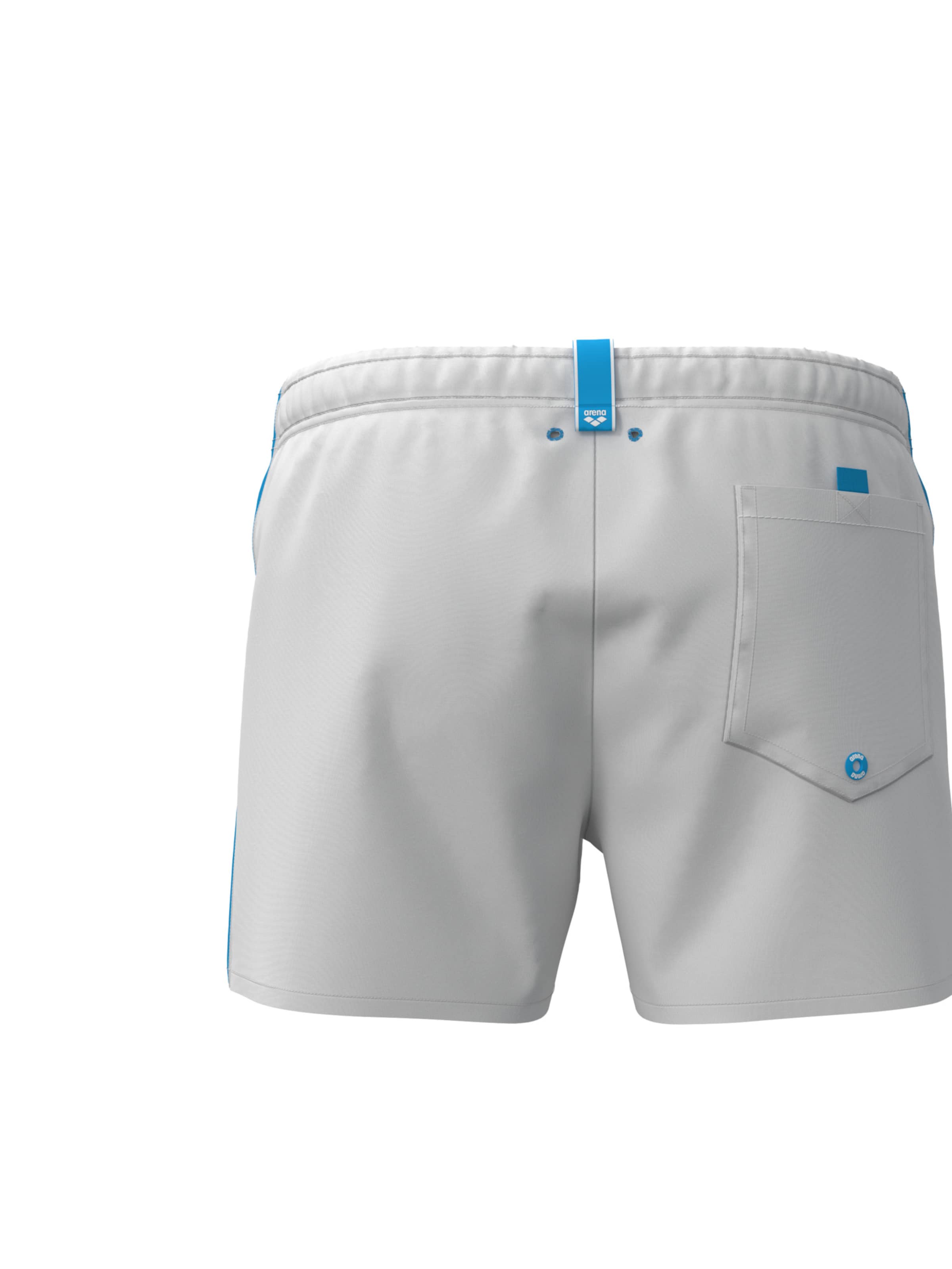 ARENA - Calções de banho 'SIDE TAPES BEACH X-SHORT' em branco