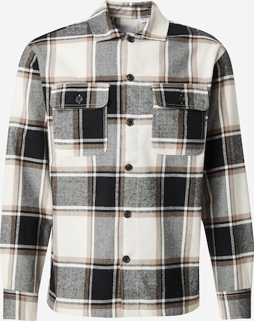Chemise 'JJECharge' JACK & JONES en beige : devant