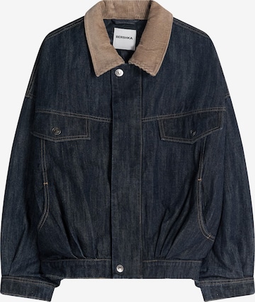 Bershka Välikausitakki värissä sininen: etupuoli