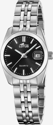 Montre à affichage analogique Lotus en noir : devant