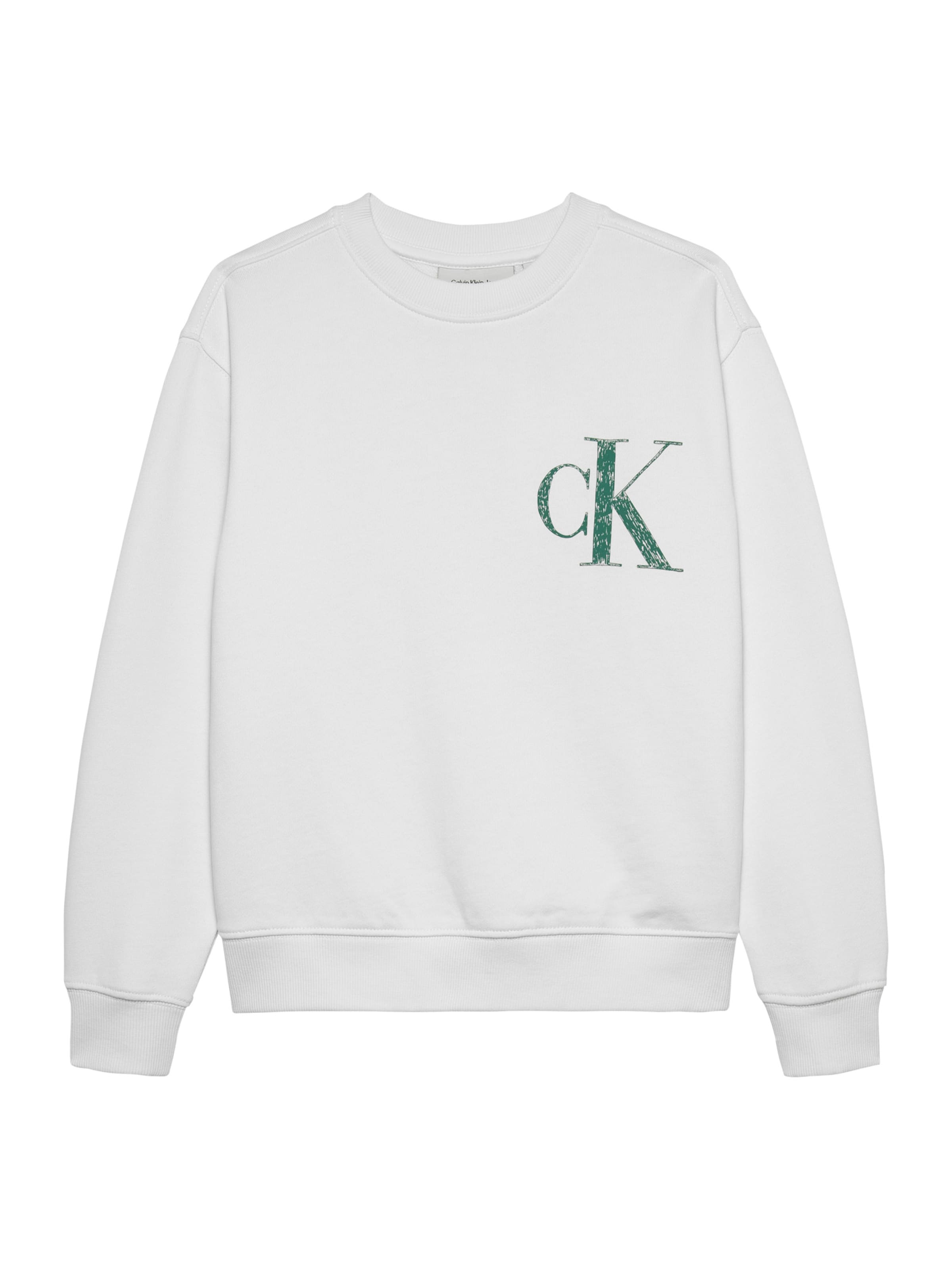 Calvin Klein Jeans Sweatshirt in White: front
