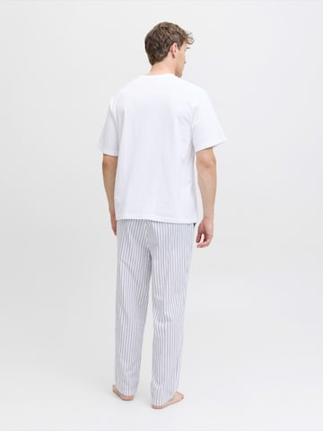 JACK & JONES Дълга пижама 'JACFlorence' в бяло
