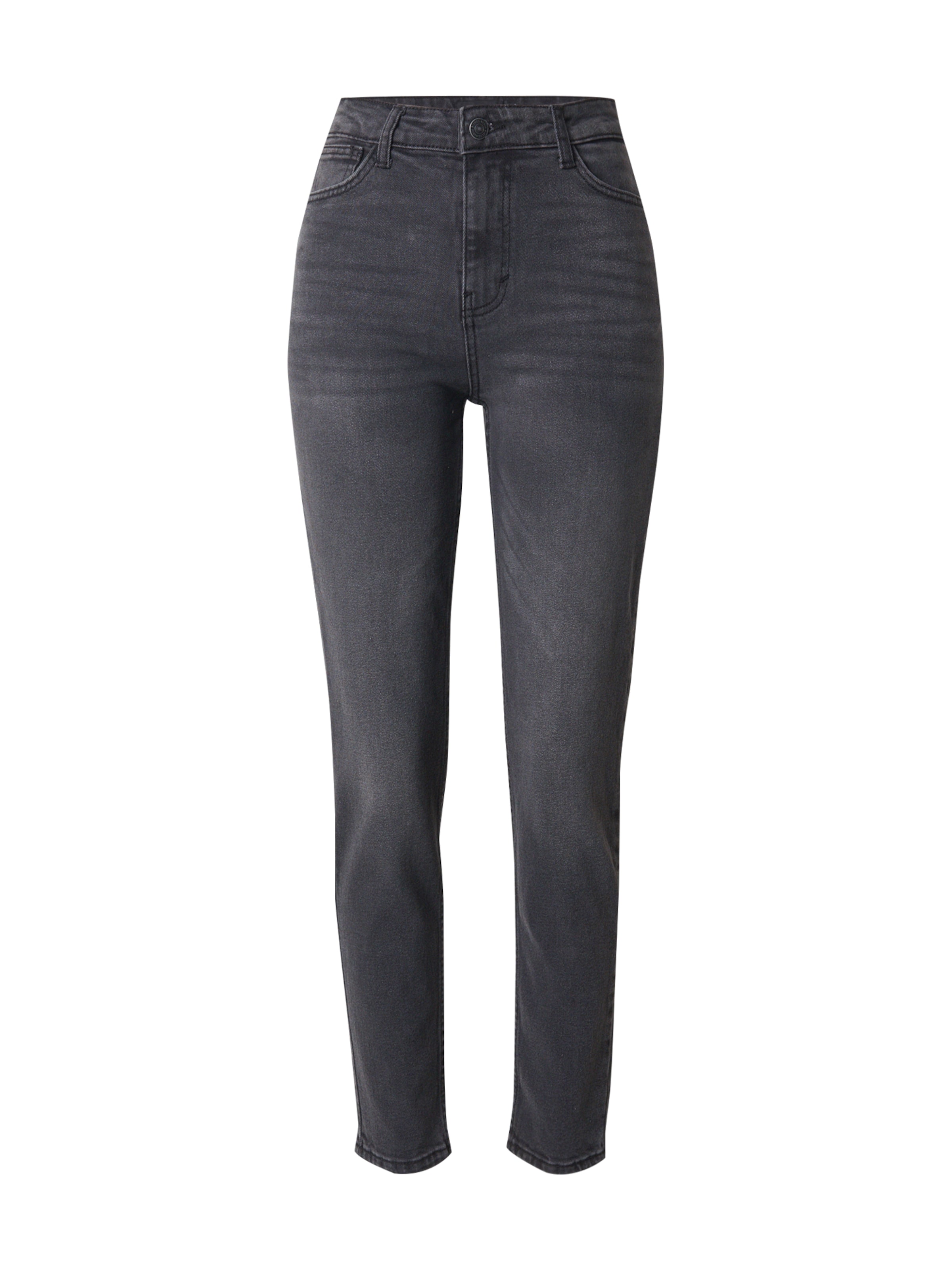 PIECES Tapered Farkut 'PCBELLA' värissä harmaa: etupuoli