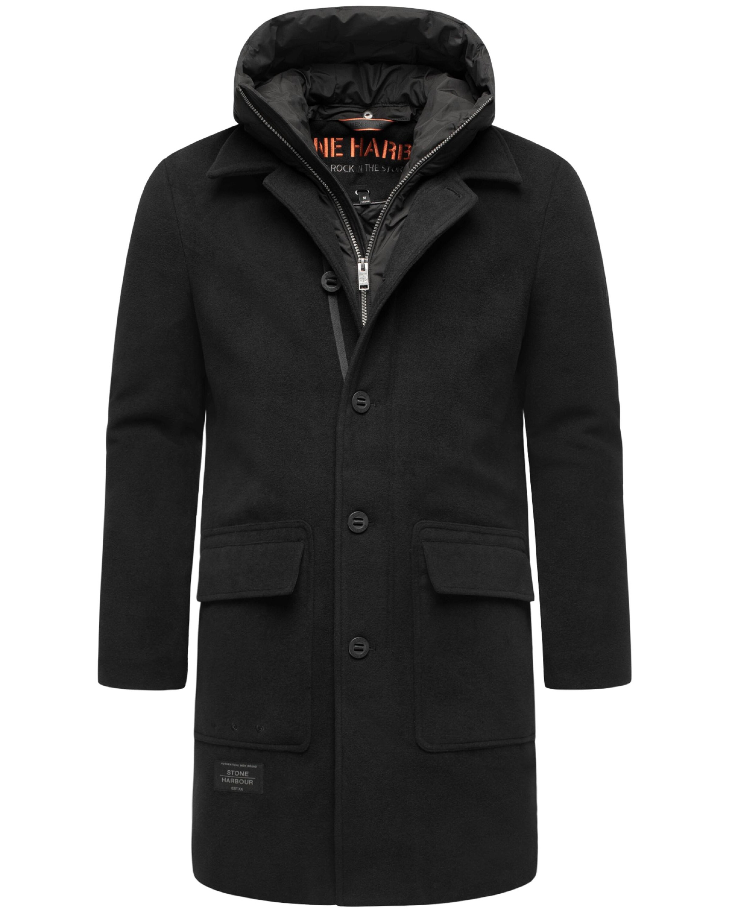 STONE HARBOUR Winterjas 'Thiagoo XX' in Zwart