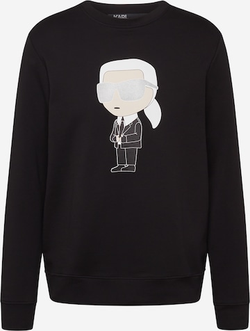 Sweat-shirt Karl Lagerfeld en noir : devant