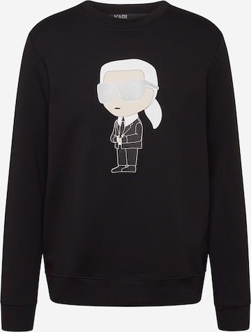 juoda Karl Lagerfeld Megztinis be užsegimo: priekis