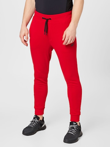4F Tapered Workout Pants in Red: front