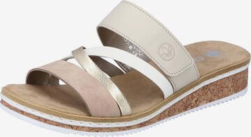 Rieker Mules in Beige: front