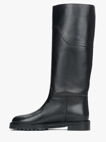 Estro Overknees '67-3011'‌‌‌‌‌‌‌‌‌‌ in Schwarz: Vorderseite