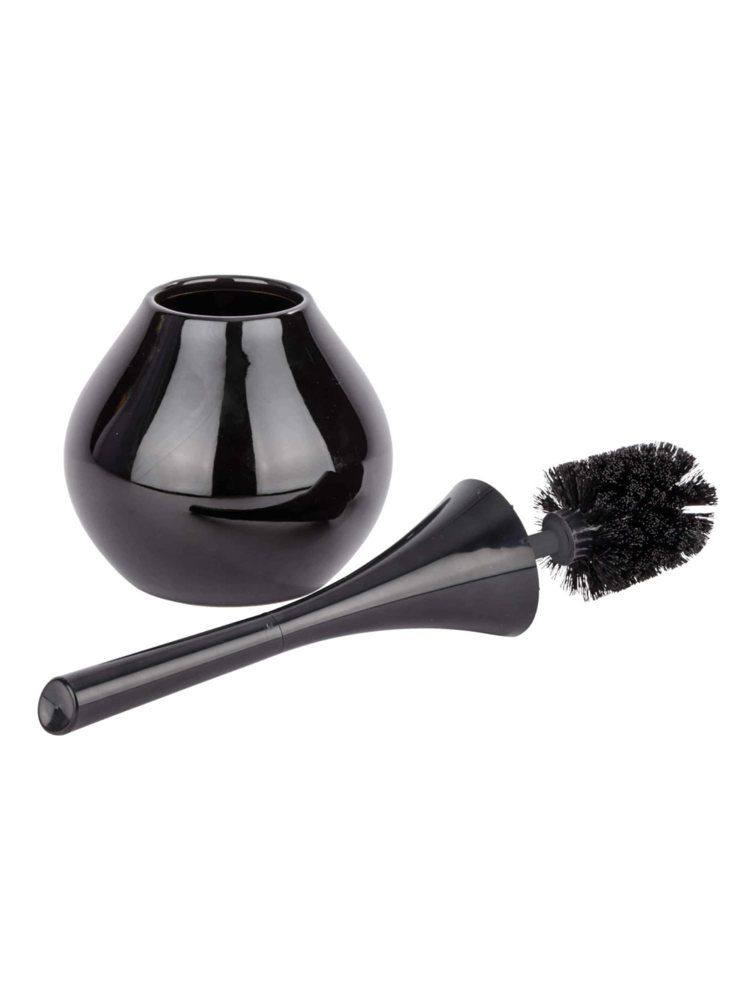 Wenko WC-Garnitur 'Flakon' in Schwarz