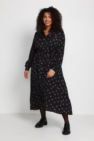 KAFFE CURVE Shirt dress 'Olvia' in Black