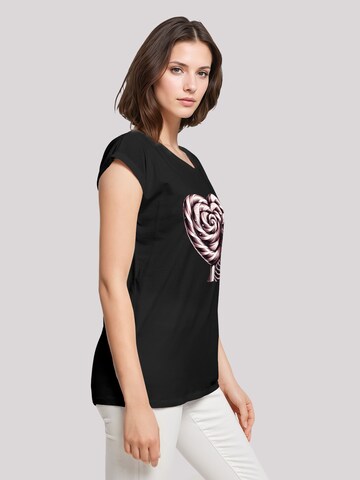 T-shirt 'Süße Süßigkeiten Herzform Liebe' F4NT4STIC en noir