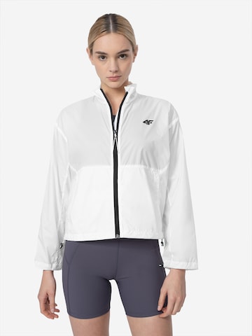4F Športna jakna | bela barva: sprednja stran