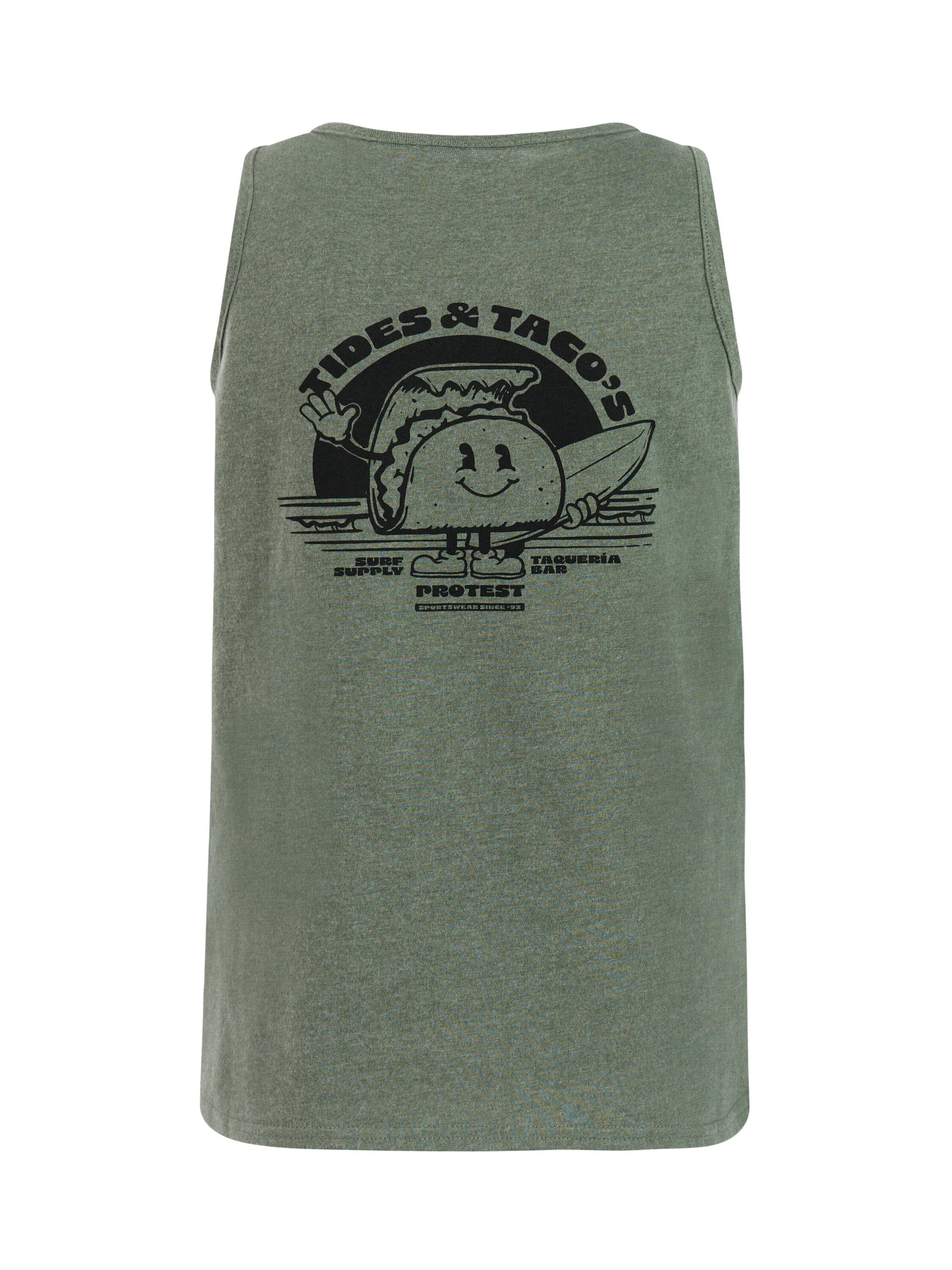 PROTEST Shirt 'PRTRemix JR' in Groen