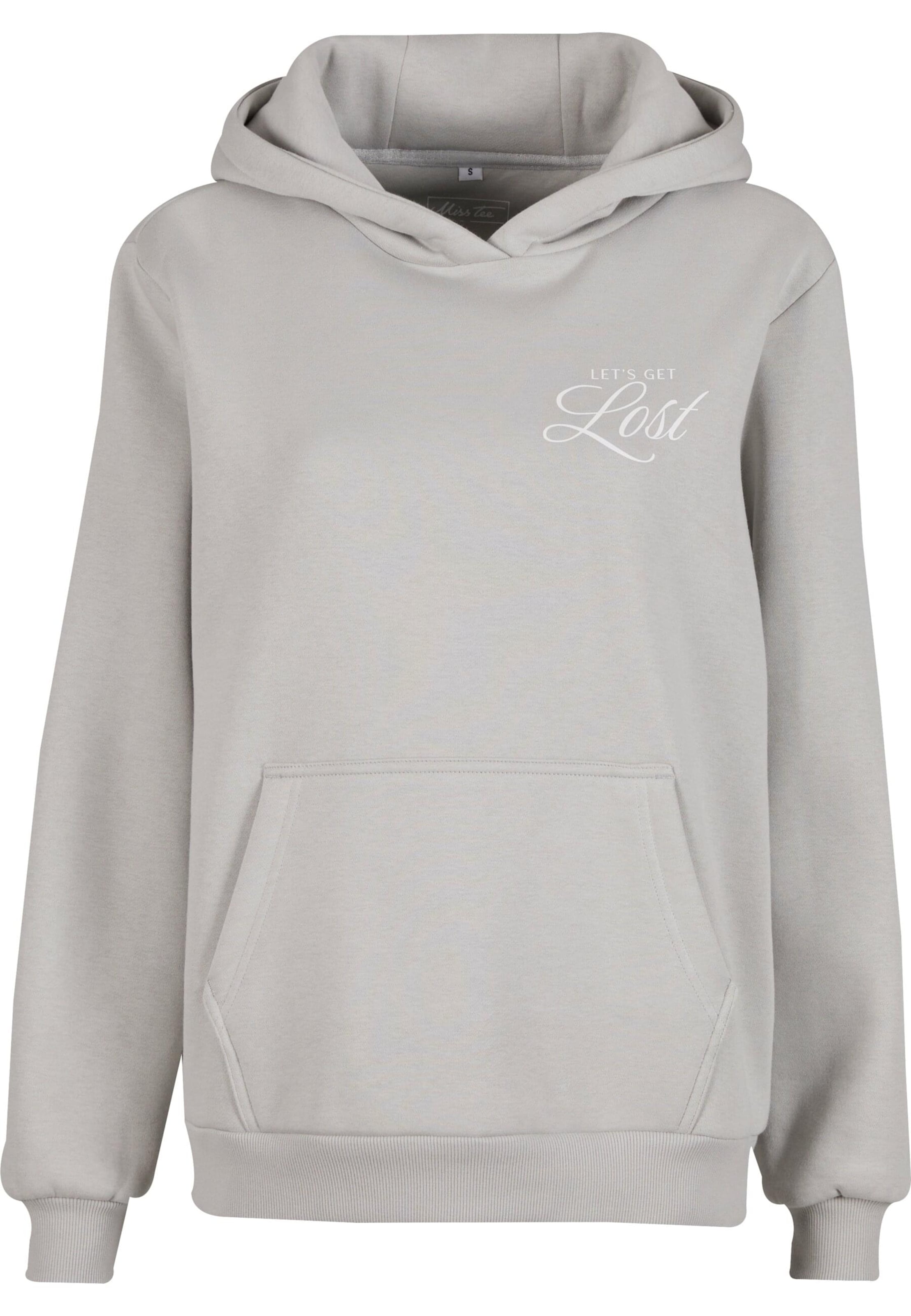 Miss Tee Sweatshirt 'Lost Flowers' i grå: framsida