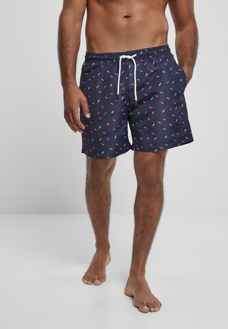 Shorts de bain Urban Classics en bleu : devant