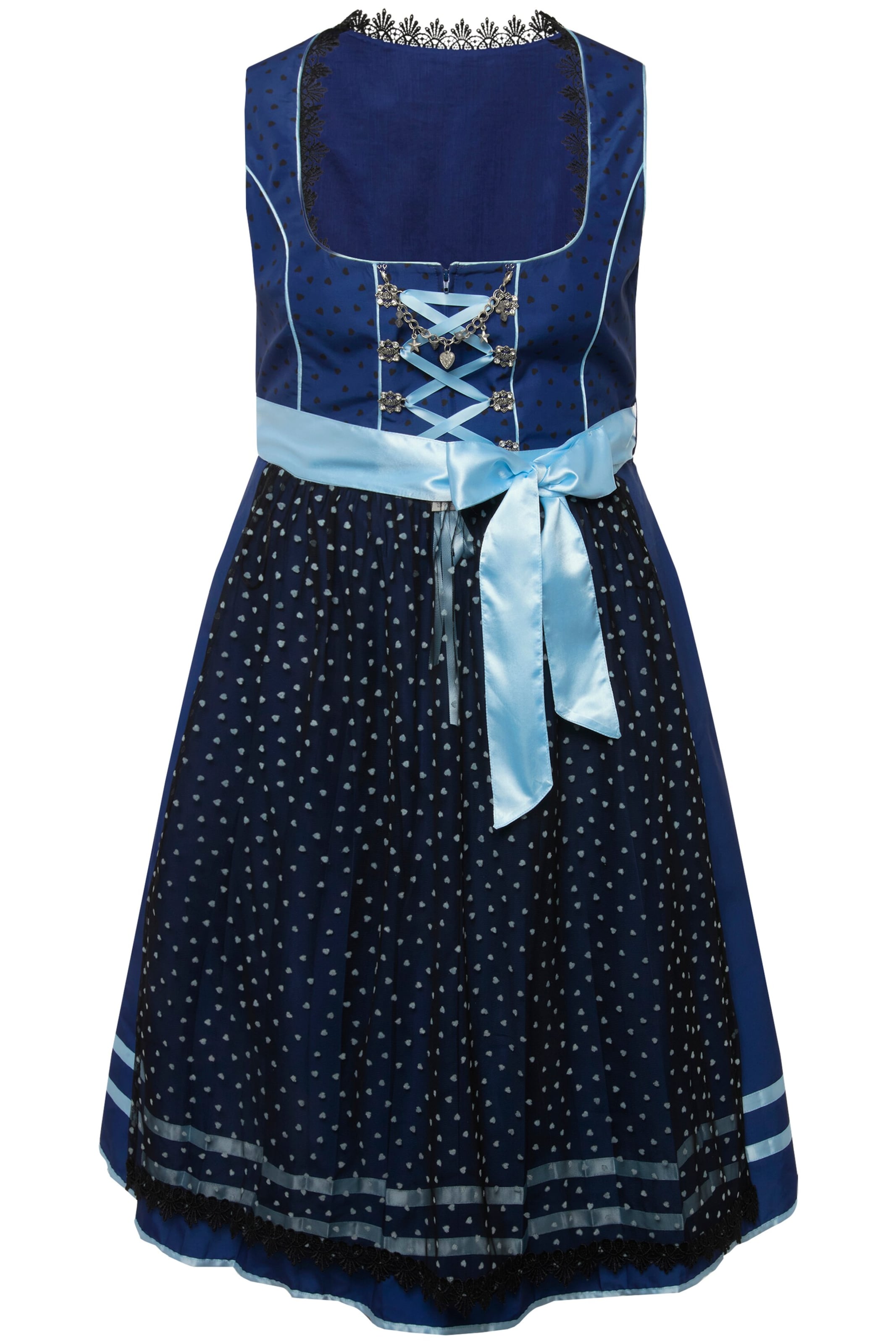 Ulla Popken Dirndl in Blauw: voorkant